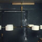 6-light art deco chandelier from the 30s/40s