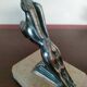 Pair of Gazelles bookends Hippolyte Moreau, signed - Spelter, marble