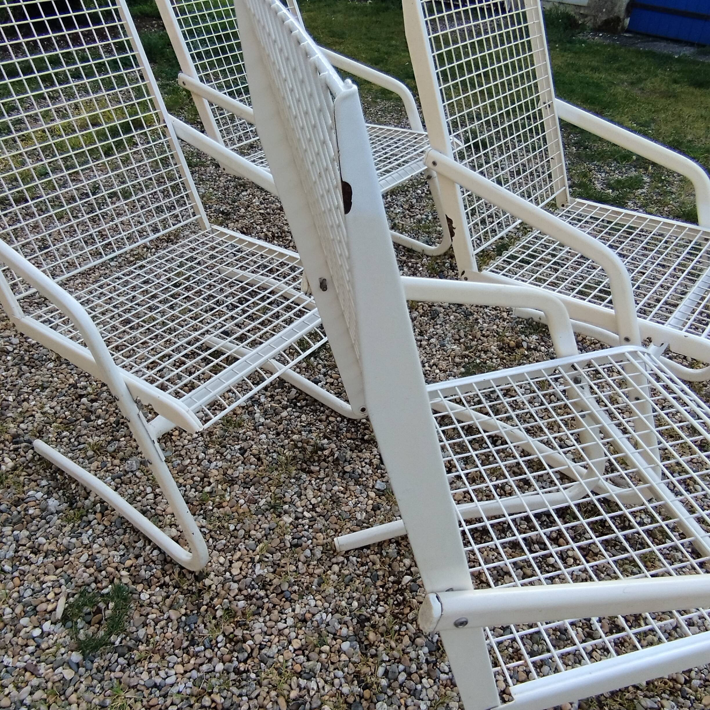 Vintage metal garden chairs