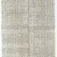 4x7 Army Green & Beige Modern Kilim Rug, 130x215Cm