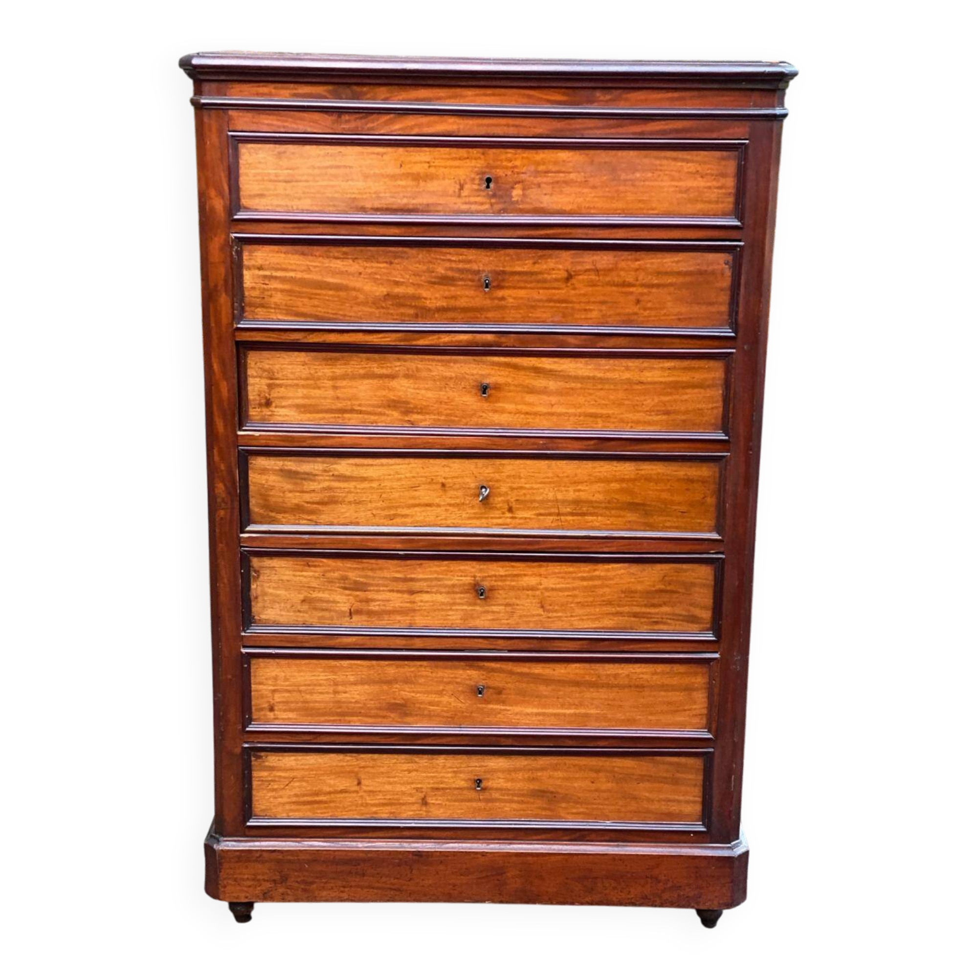 Semainier en bois massif d'époque 19ème