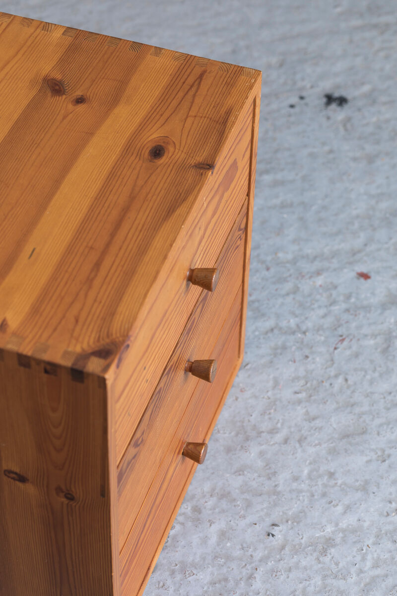 Set of 2 pine cube cabinets in the style of ate van apeldoorn, dutch design, 1960’s