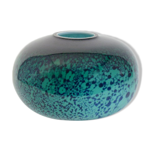 Vase en verre Murano - bleu vert