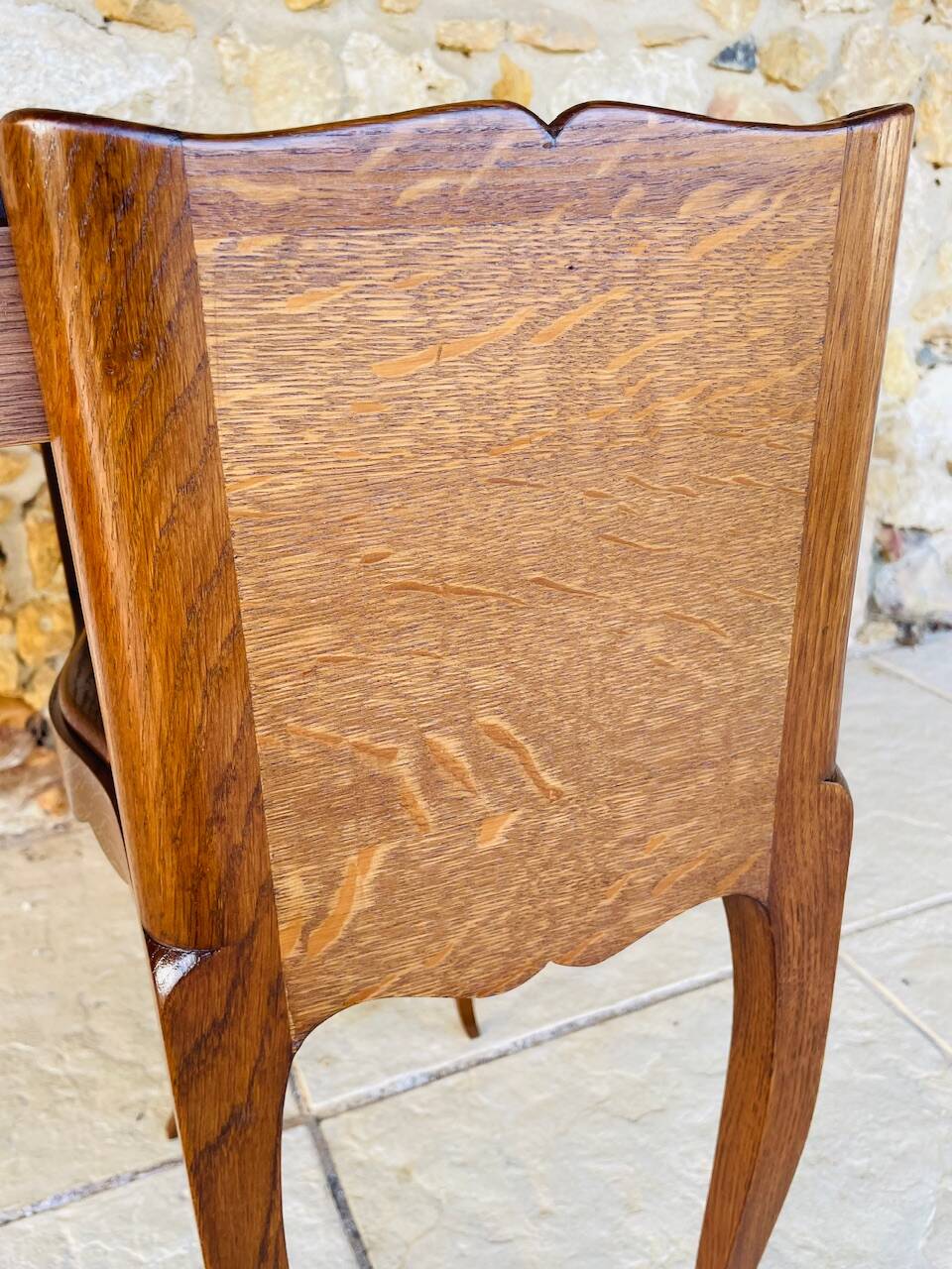 Pair of Louis XV style bedside tables in oak