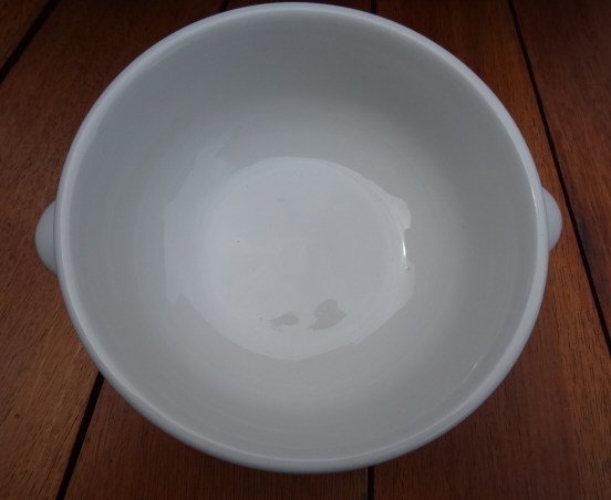 Lot of 8 ears to fire white porcelain bowls