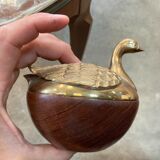 Bird box (wood and brass)