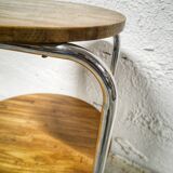 Double chrome harness wood tray