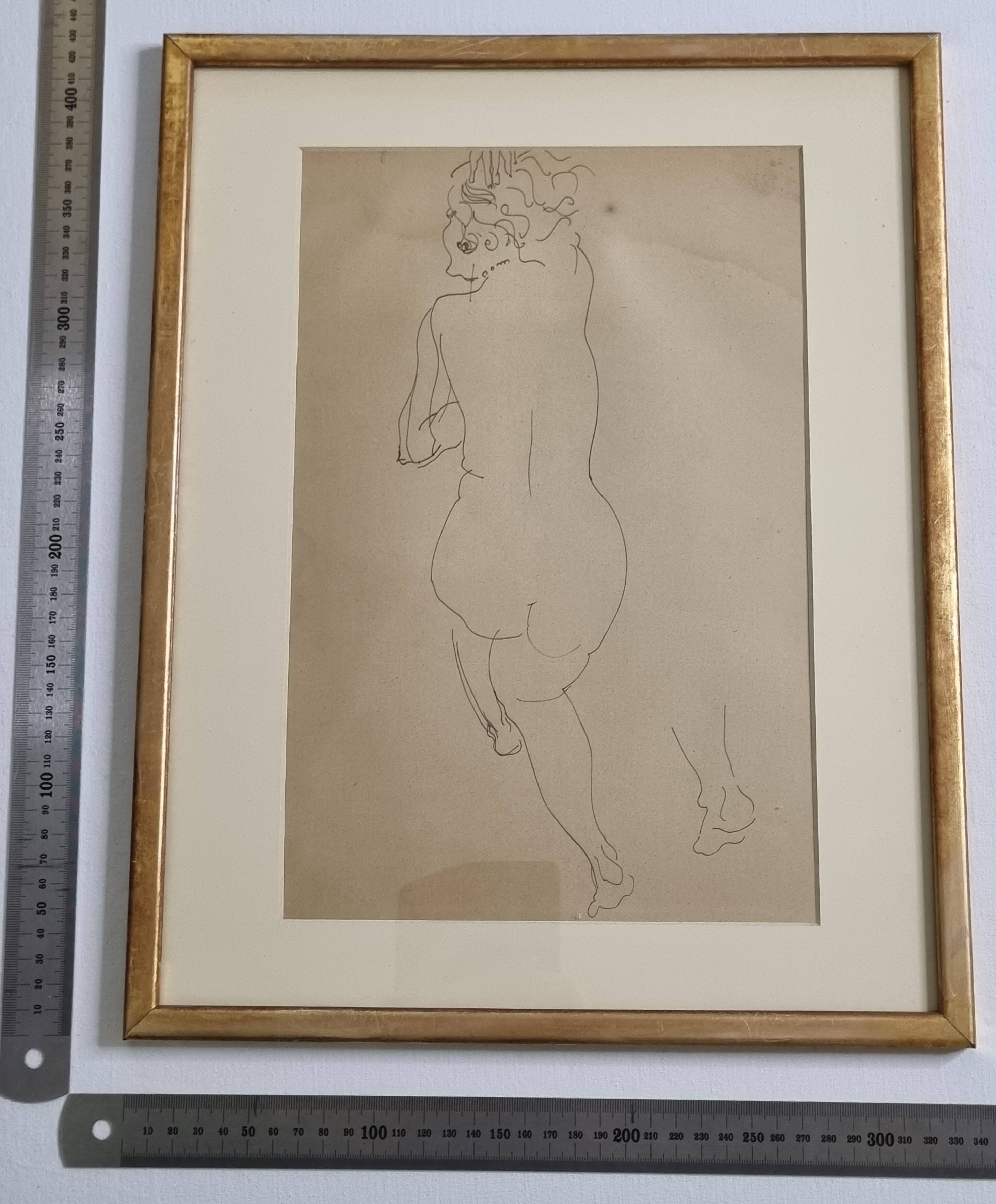 Héliogravure after Raoul Dufy study of a nude. Old print, 43x34 cm.