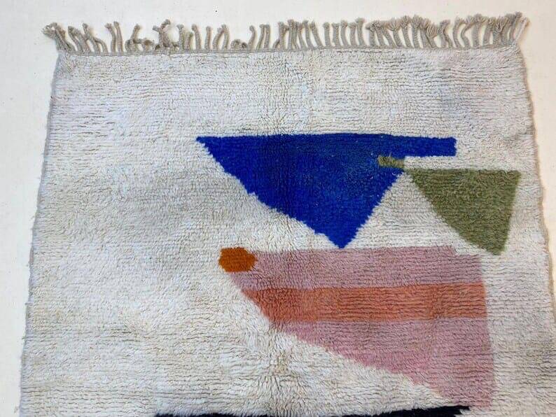 Traditional handmade pure wool Berber rug size 150/250 cm