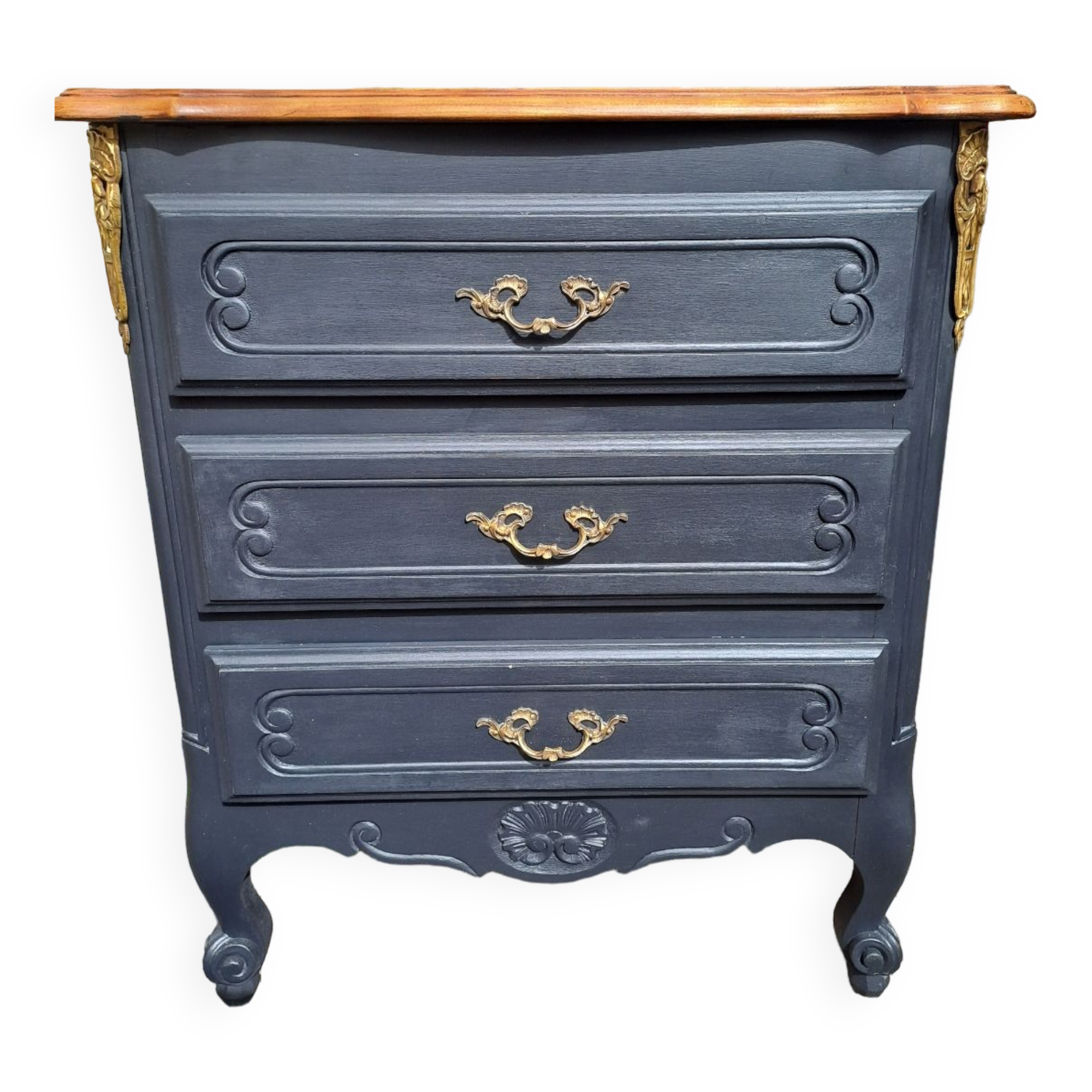 Painted Louis XV style chest of drawers