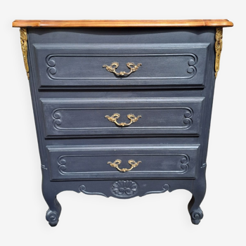 Commode de style  louis xv peinte