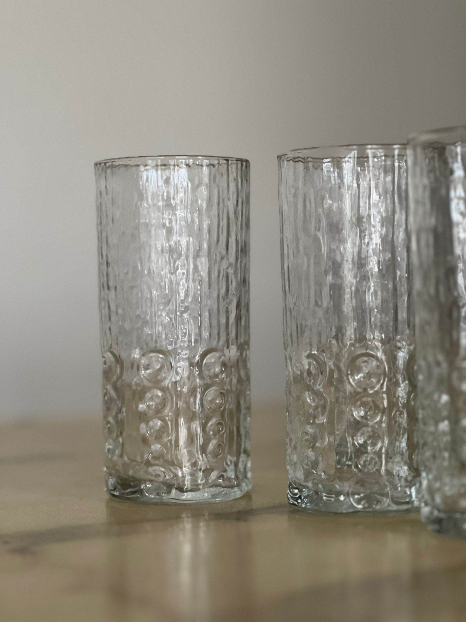 Set of 6 bubble glasses bp 1970