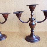 Pair of candlesticks in bronze