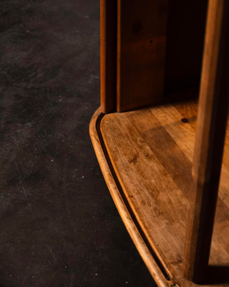 Grocery cabinet with curtain