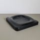 Smoked glass ashtray from the 70s - Square MCM catchall