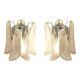 Set of Two "Rondini" Murano Glass Wall Sconces in Mazzega Style