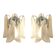 Set of Two "Rondini" Murano Glass Wall Sconces in Mazzega Style