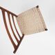 Set of Belgian Teak Dining Chairs with Braided Rope Seat, 1960s