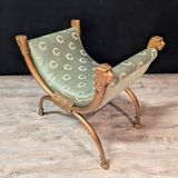 Curule Seat in Gilded Brass