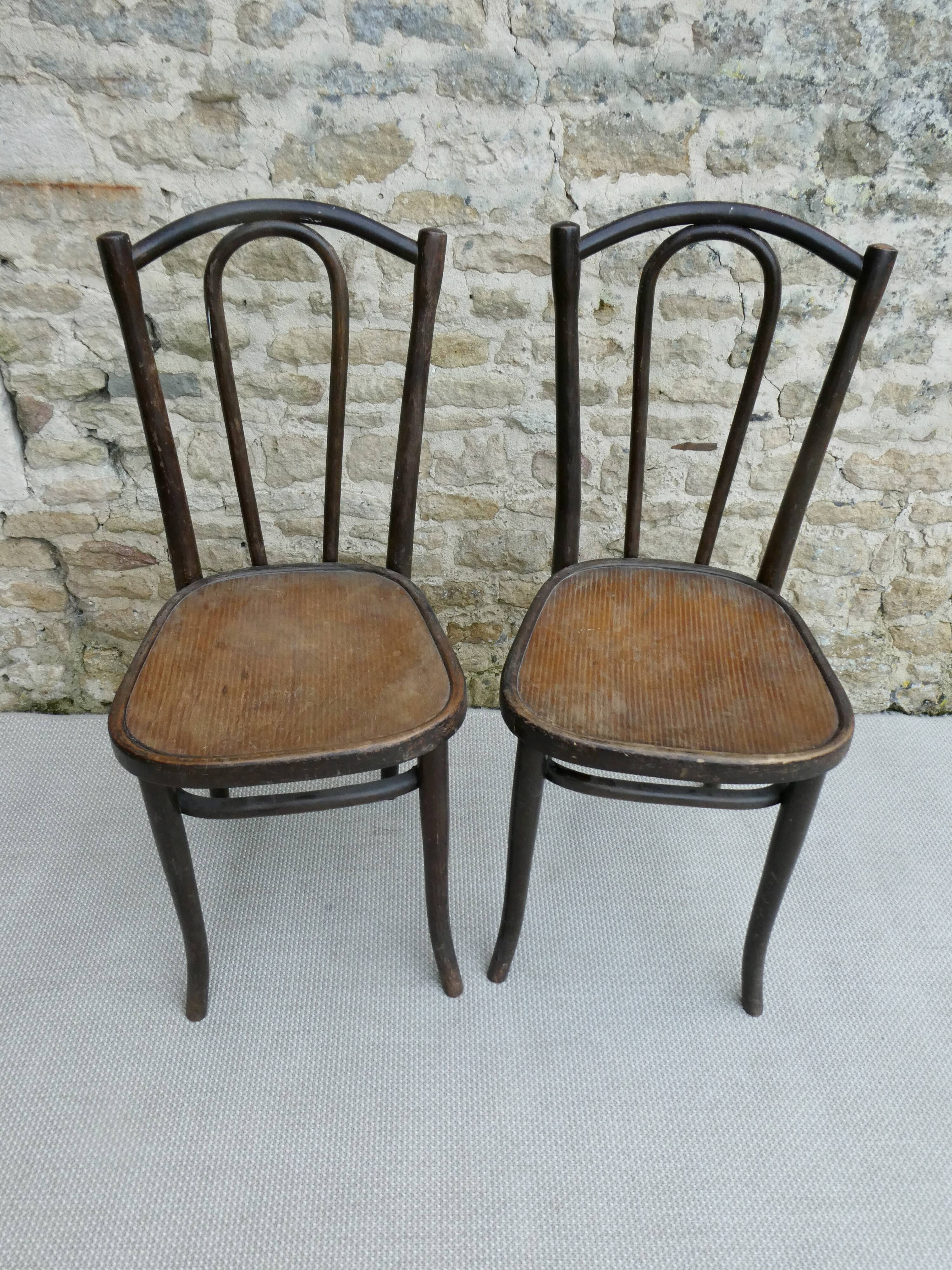 Pair of Thonet bistro chairs