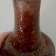 Vase bottle in glazed terracotta XXth