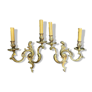 paire d’appliques murales - bronze