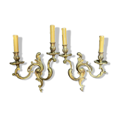Paire d’appliques murales bronze  doré  vintage