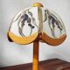 Lampe de table vintage verre et bois