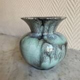 Blue lava style vase Vallauris