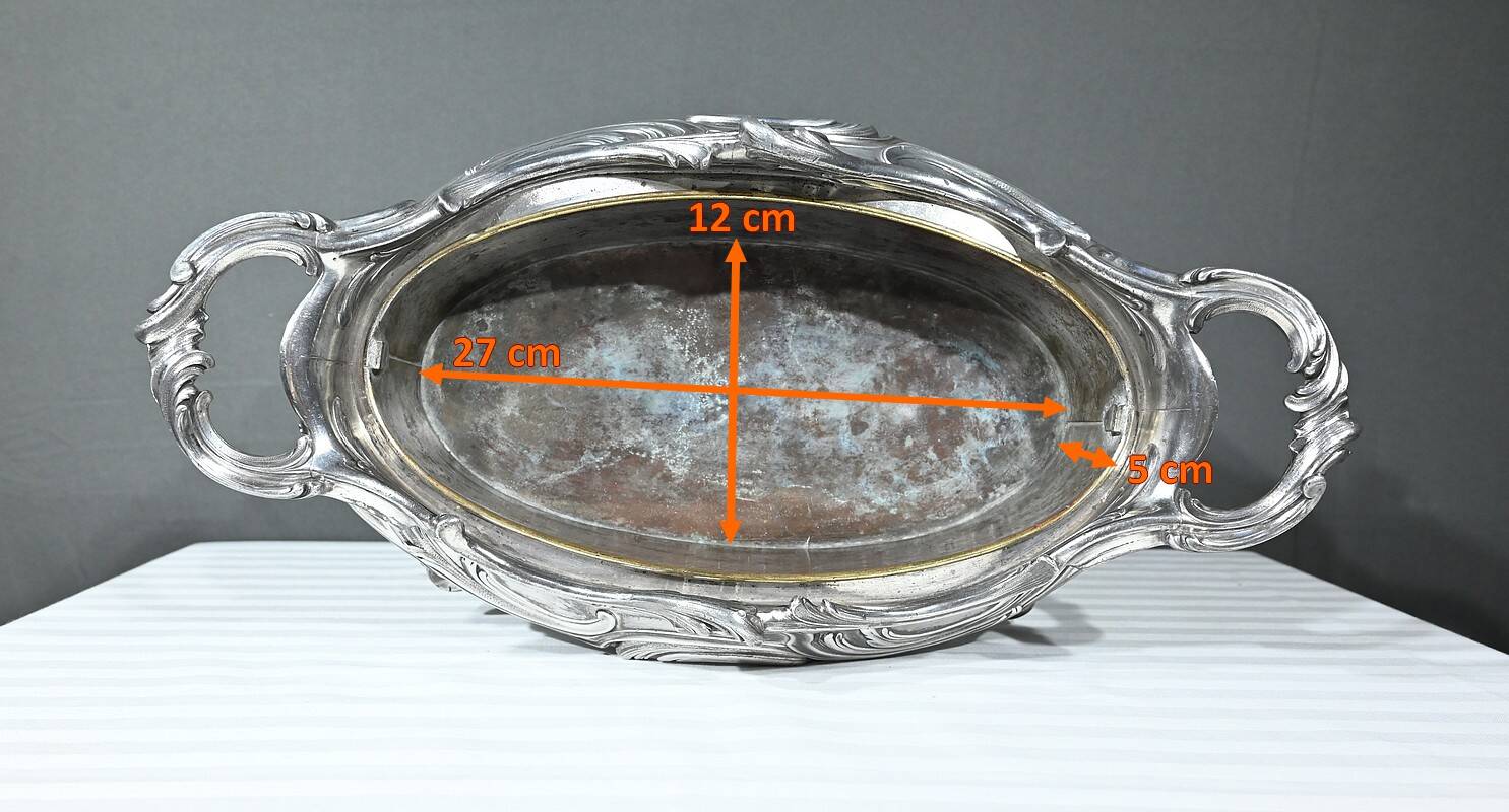 Silvered Bronze Planter, Victor Saglier, Art Nouveau – Late 19th Century