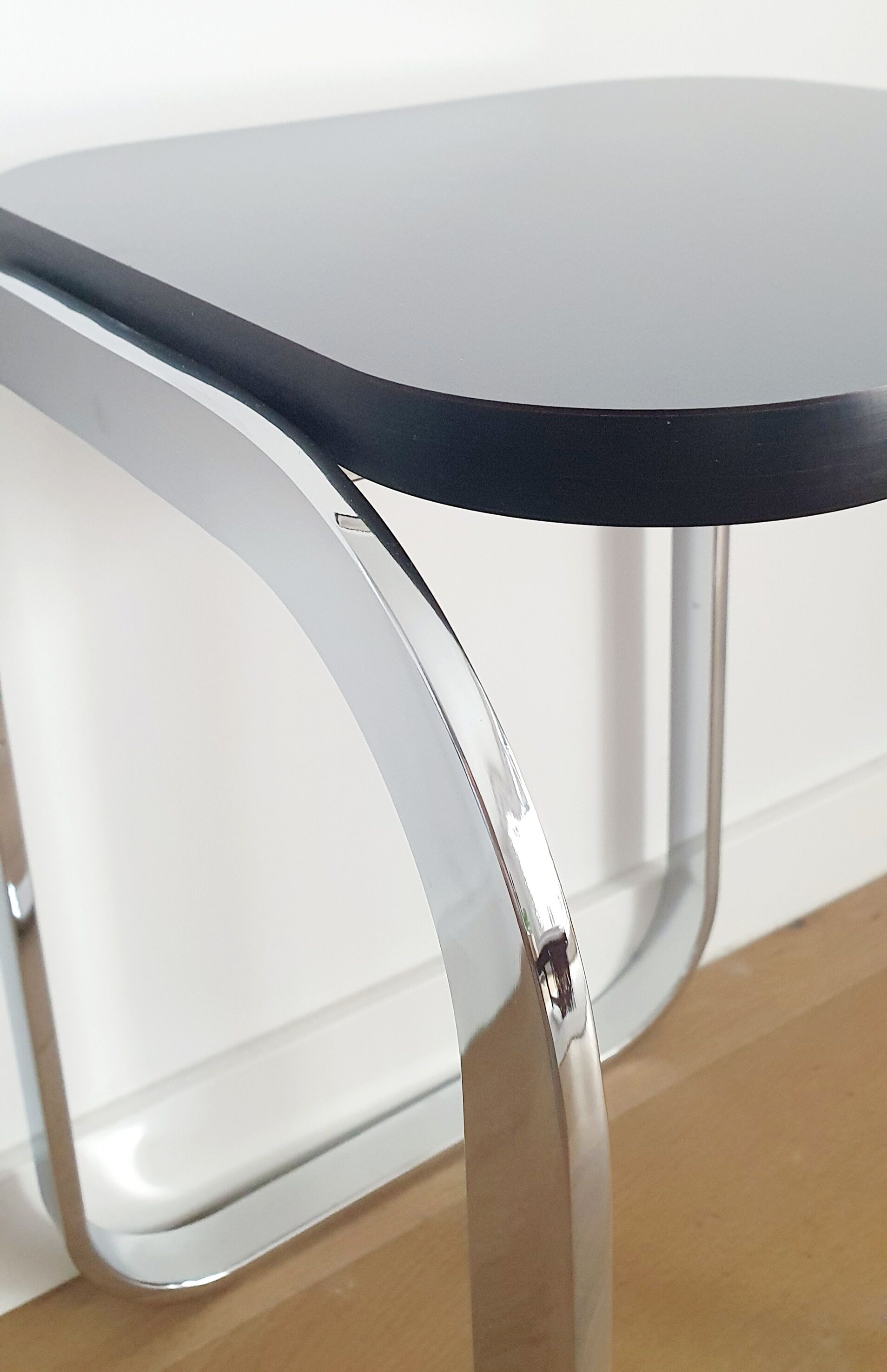 Bauhaus style chrome side table