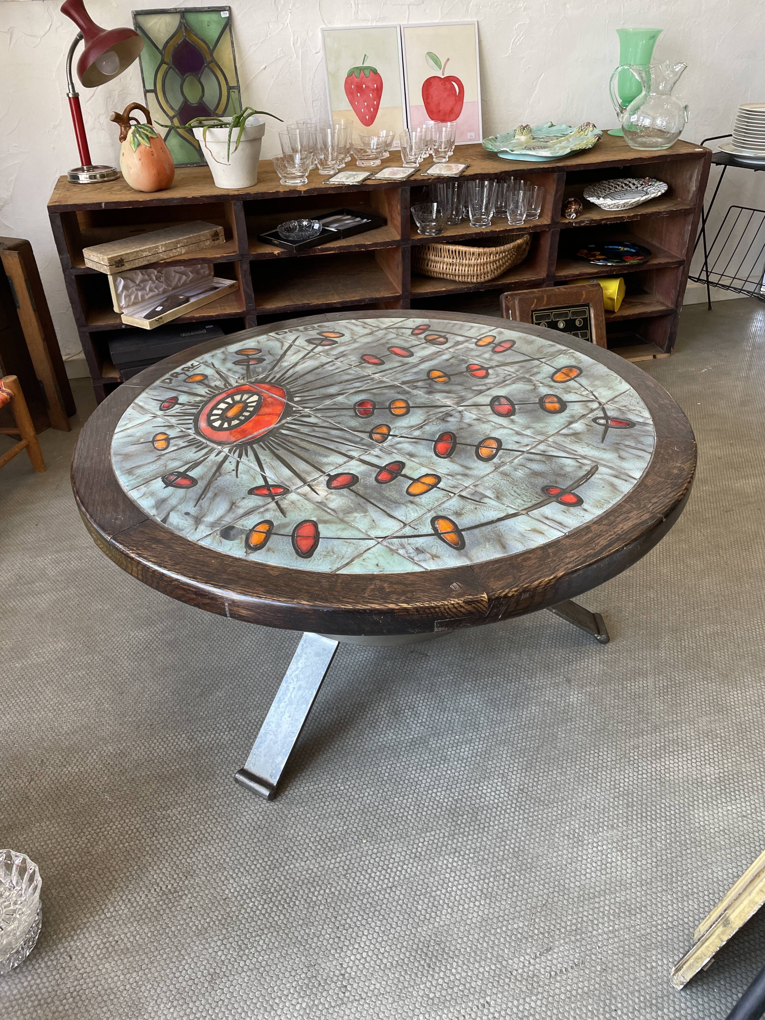 Vintage coffee table Vallauris Drac