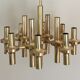 Chandelier brass by the Maison Sciolari circa 1960