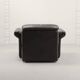 De Sede Black Smooth Leather Design Lounge Chair DS17. Swiss, 1970s