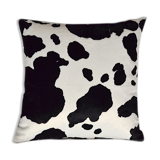 Cushion design fur cow motif is hand made in france