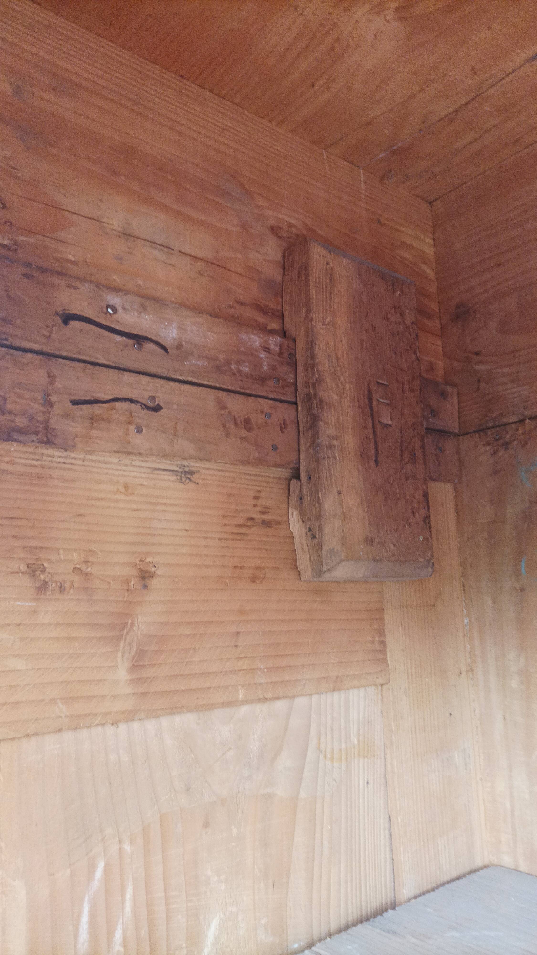 19th century larch mountain chalet wardrobe