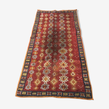 Tapis ancien marocain tribal berbère 150x300 cm