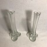 Paire anciens vases soliflore années 70