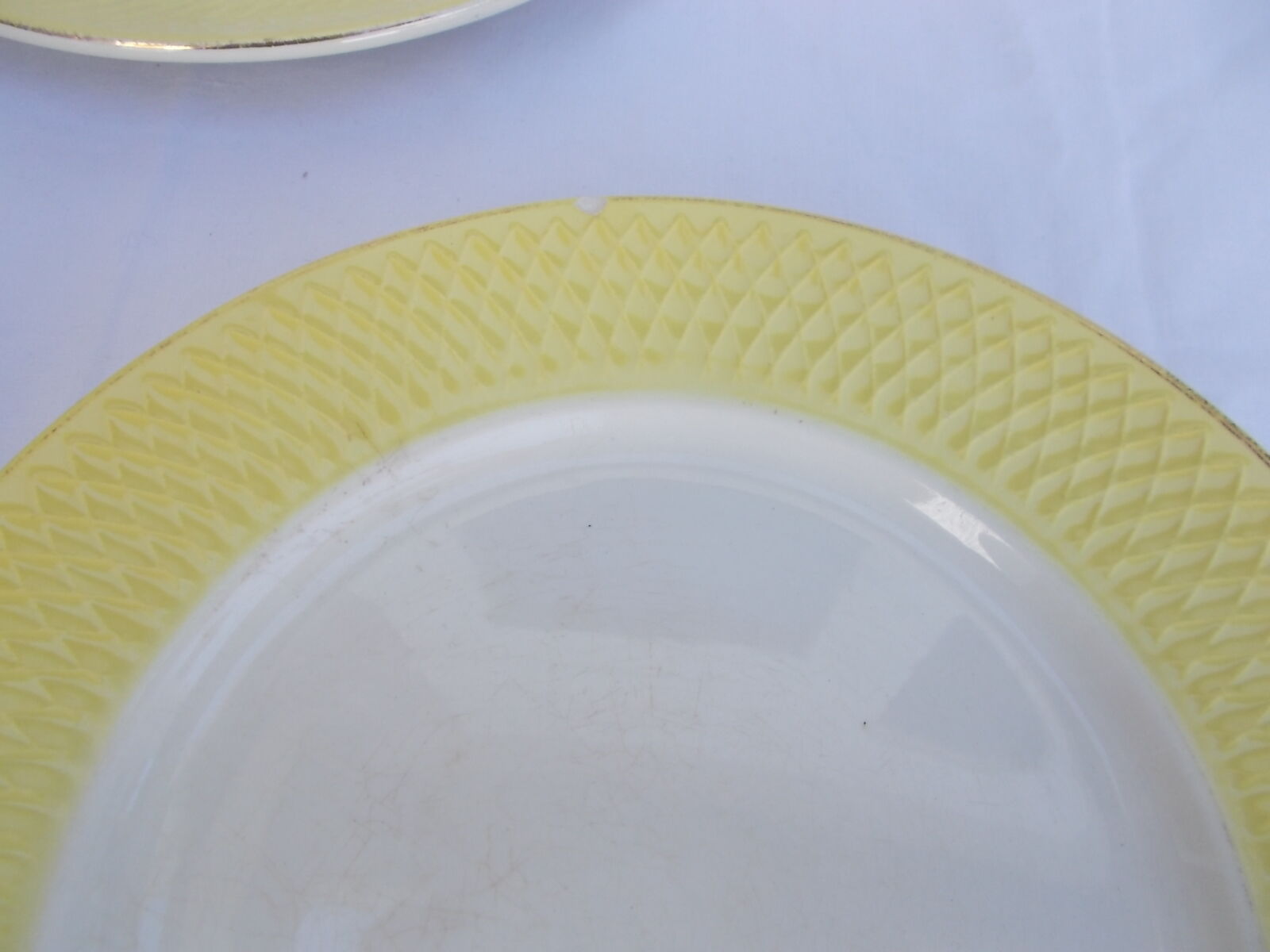 7 vintage flat plates Orches moulin de loups