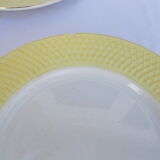 7 assiettes plates vintage Orches moulin de loups