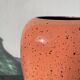 Large West German speckled salmon and black ceramic vase