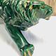 Art Deco lion statue cracked St Clement