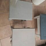 Pair of bedside tables painted in gray