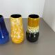 Set of Three Pottery Fat Lava "Supercolor" Vases Made by Scheurich Germany 1970s
