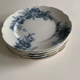 Ensemble de sept assiettes plates en porcelaine anglaise Johnson Bros