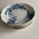 Set of seven flat plates in Johnson Bros English porcelain