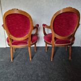 Basket bench with its 2 armchairs