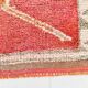 Tapis de couloir turc vintage rose et rouge, 95 x 294 cm