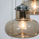 Vintage italian smoked glass chandelier, 1970s
