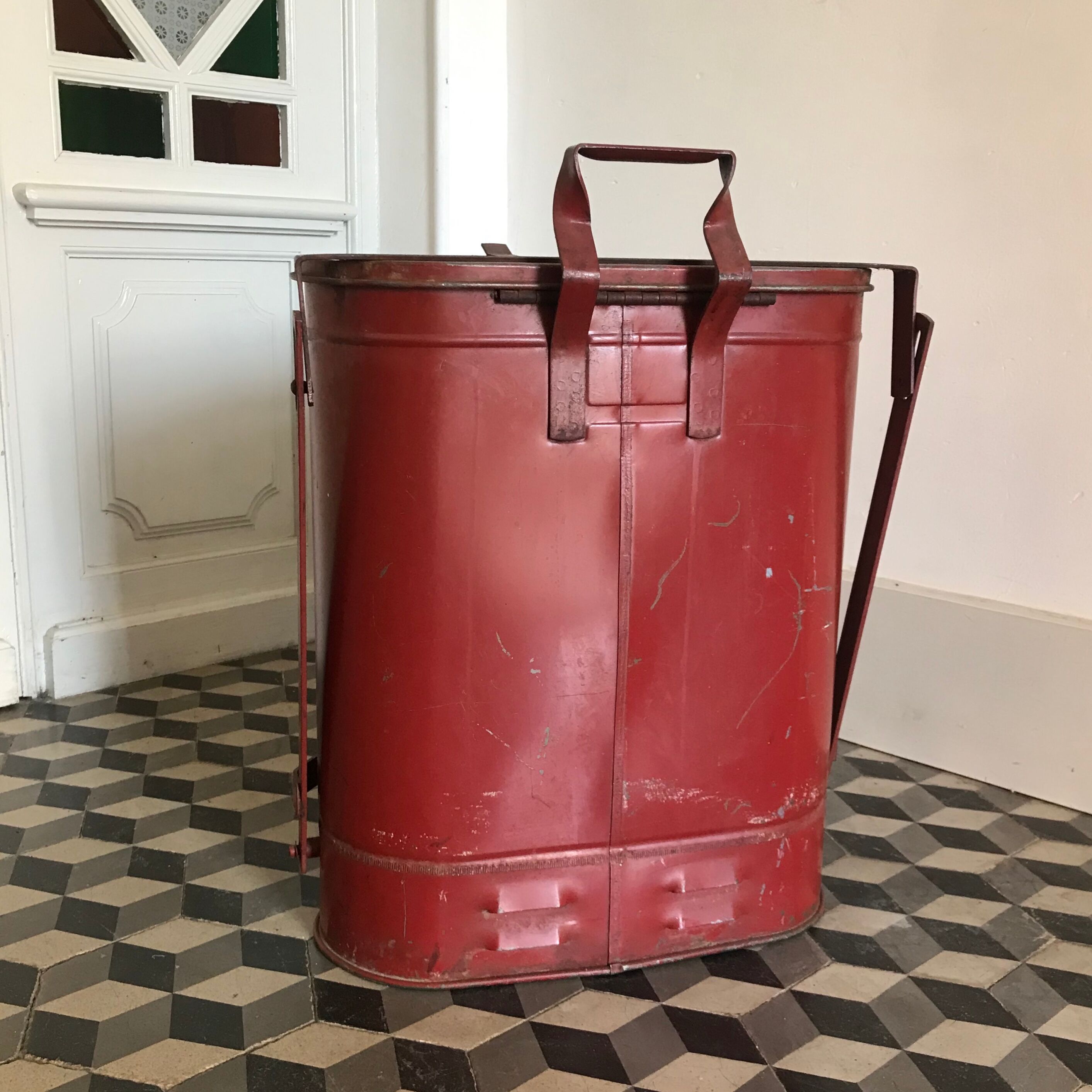 Metal firefighter's bin